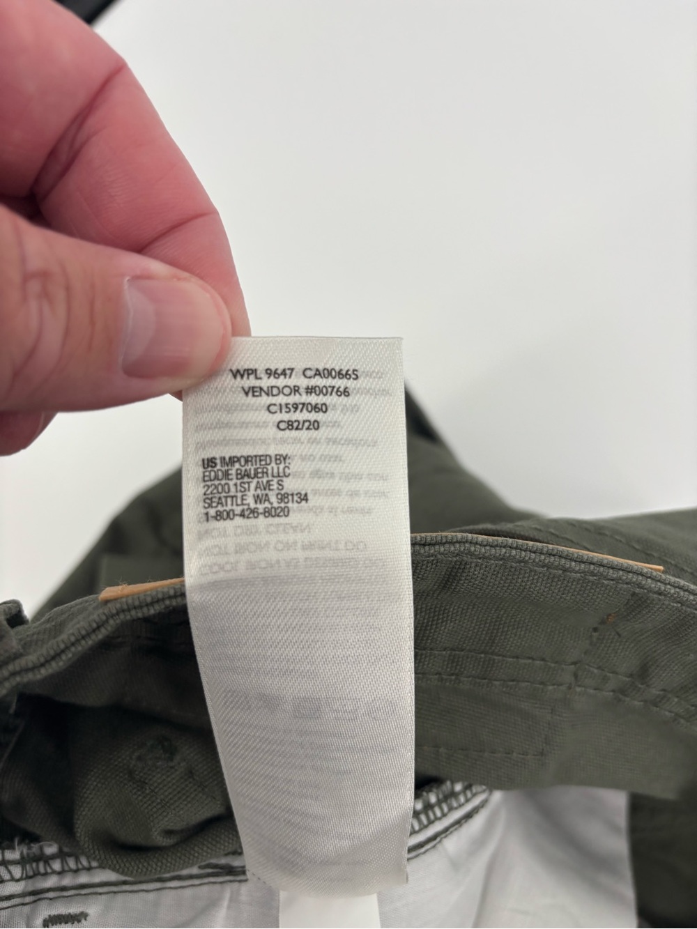 Eddie Bauer Mens Canvas Utility Pants 34x30 Green Stretch Workwear Outdoor Chino - Picture 5 of 14